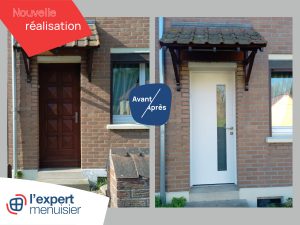 porte d entree en aluminium vitree pose lille lens seclin