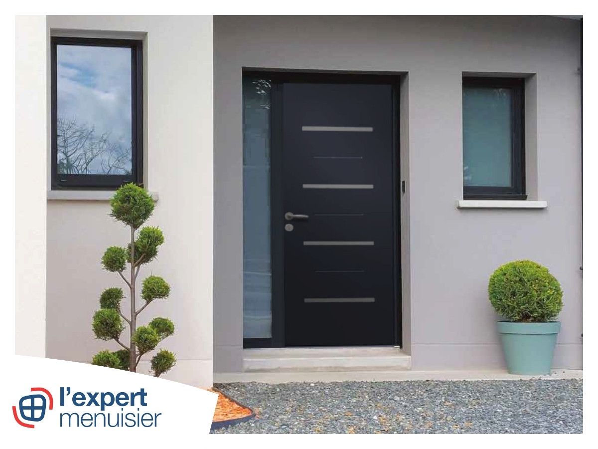 installation porte d entree vitree alu lens