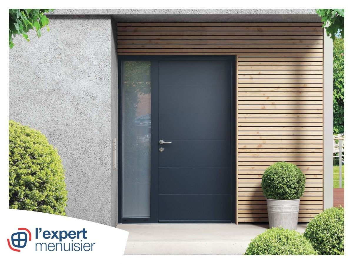 pose porte d entree vitree alu lens