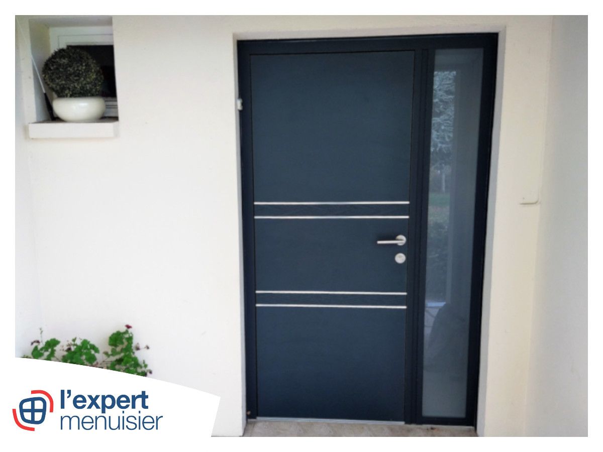 installation porte aluminium lens