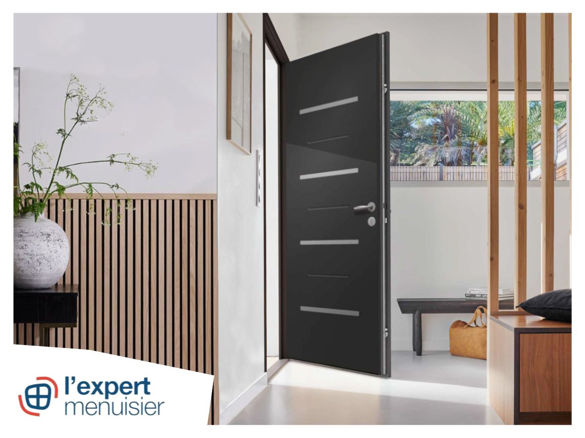 pose porte d entree vitree aluminium lens